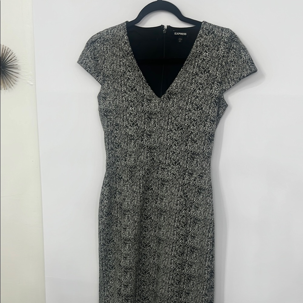 Express Women's Black and White Dress